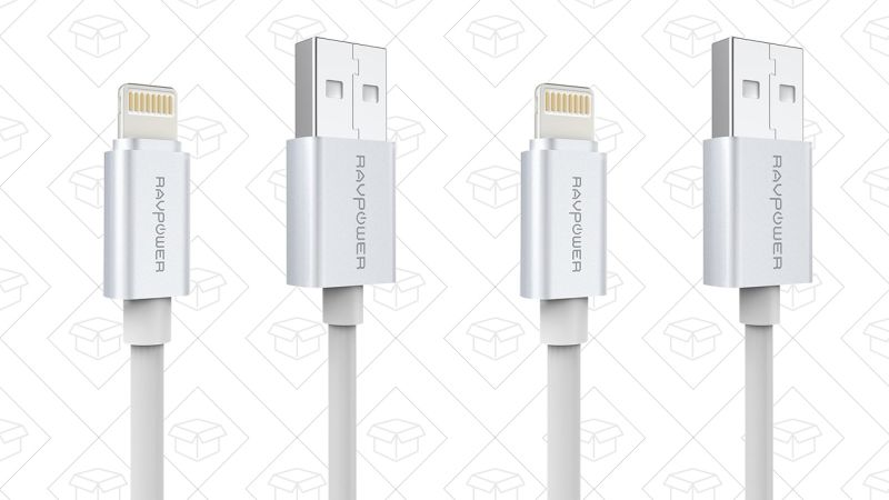 RAVPower 6' Lightning Cable + RAVPower 3' Lightning Cable, $13 with code M585VCOK